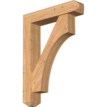 Ekena Millwork Westlake Craftsman Smooth Bracket w/ Offset Brace, Western Red Cedar, 7 1/2"W x 36"D x 48"H BKT0806X36X48WTL04SWR